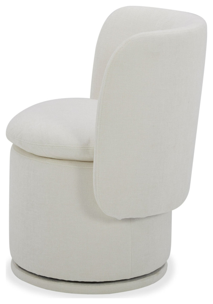 Divani Casa Norris Modern Ivory Fabric Swivel Dining Chair   Modern   Dining Chairs   by Vig Furniture Inc.  Houzz