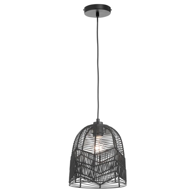 1 light Zola Pendant Rattan Black River Of Goods