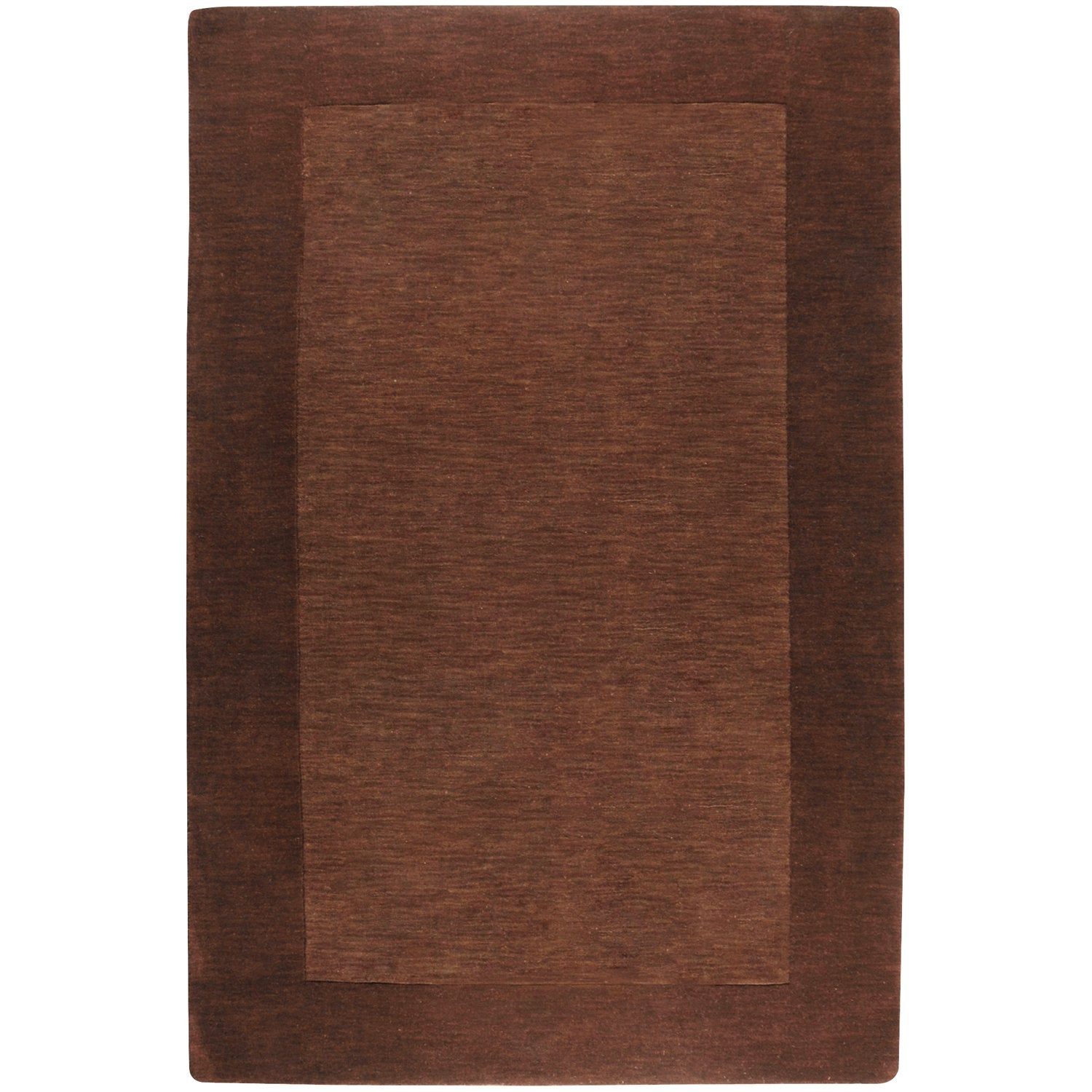 Mystique Collection Wool Area Rug in Dark Chocolate and Brown