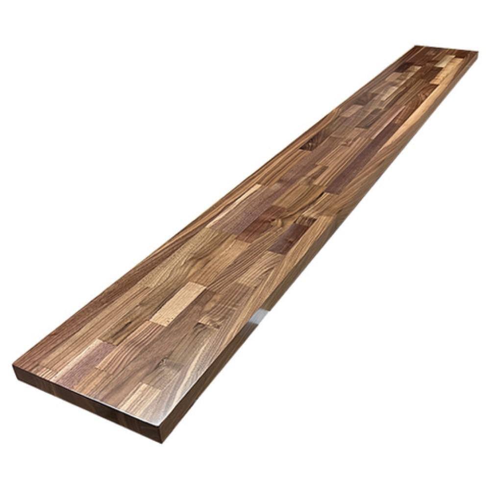 Swaner Hardwood 2 in. x 12 in. x 6 ft. Finished Walnut Butcher Block Board OL2X12X72WABB