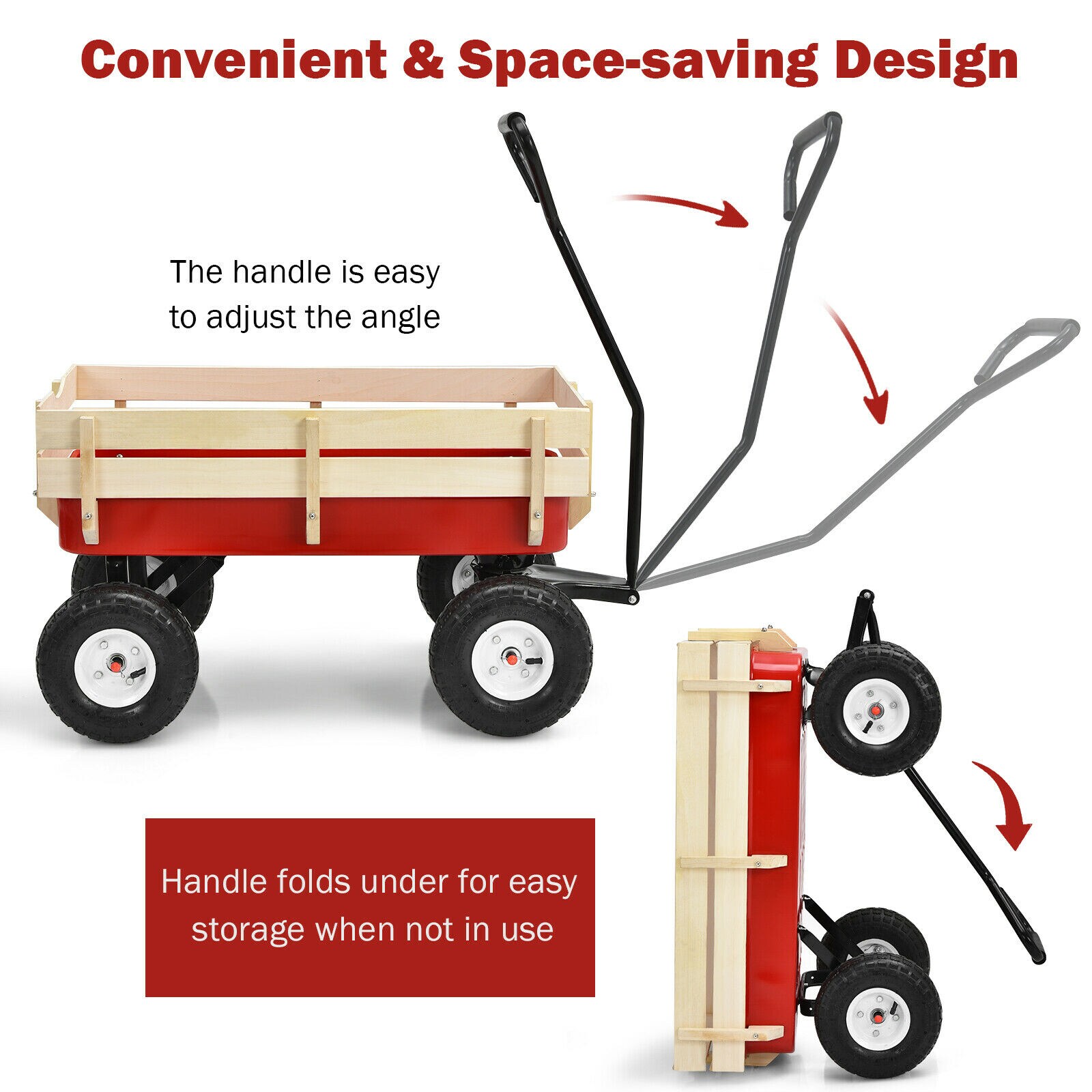 Goplus OGY01907 3-cu ft Steel Yard Cart