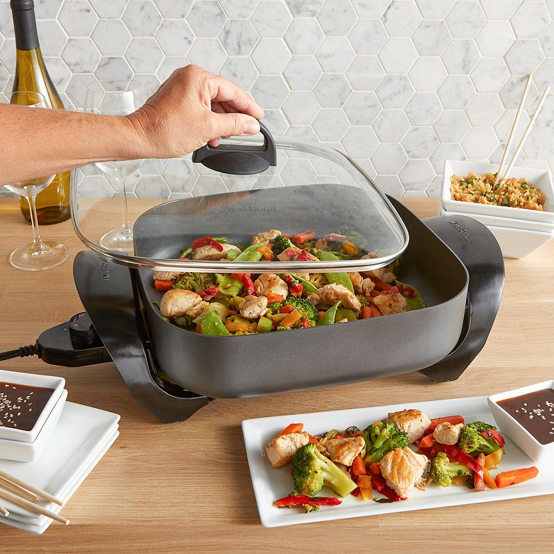 West Bend 12-in. Electric Skillet with Diamond Shield Nonstick