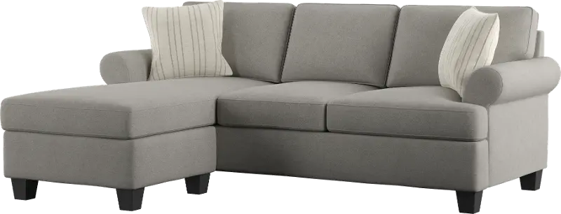 Tranquility Light Gray Queen Sofa Bed with Chaise