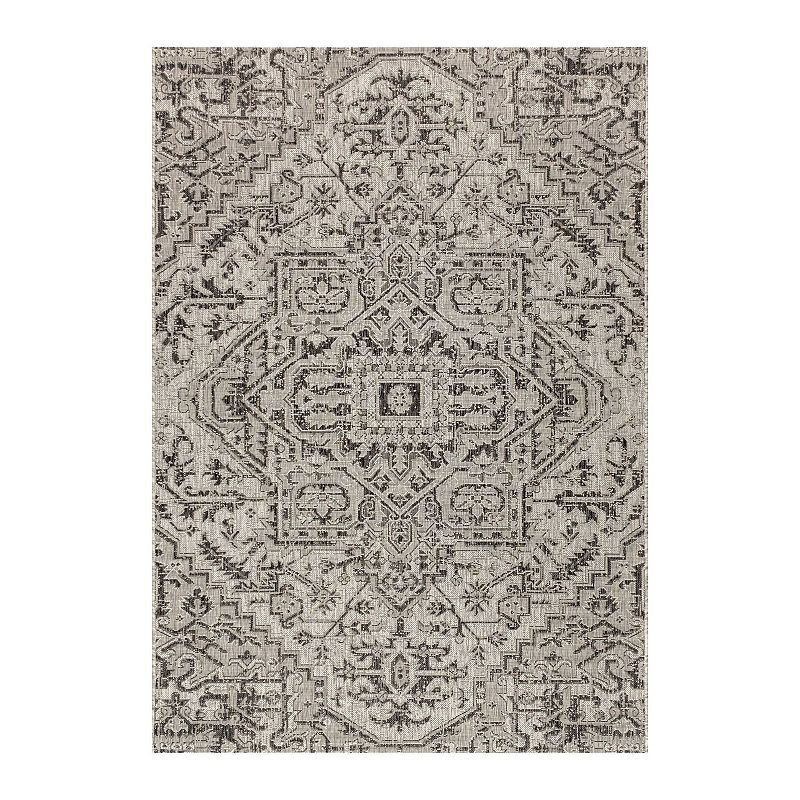 Estrella Bohemian Medallion Textured Weave Indoor/outdoor Area Rug