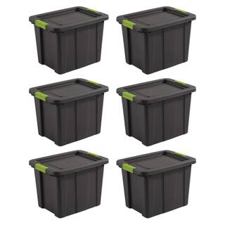 Sterilite Tuff1 Latching 18 Gal. Plastic Storage Tote Container and Lid (6-Pack) 6 x 15253V06