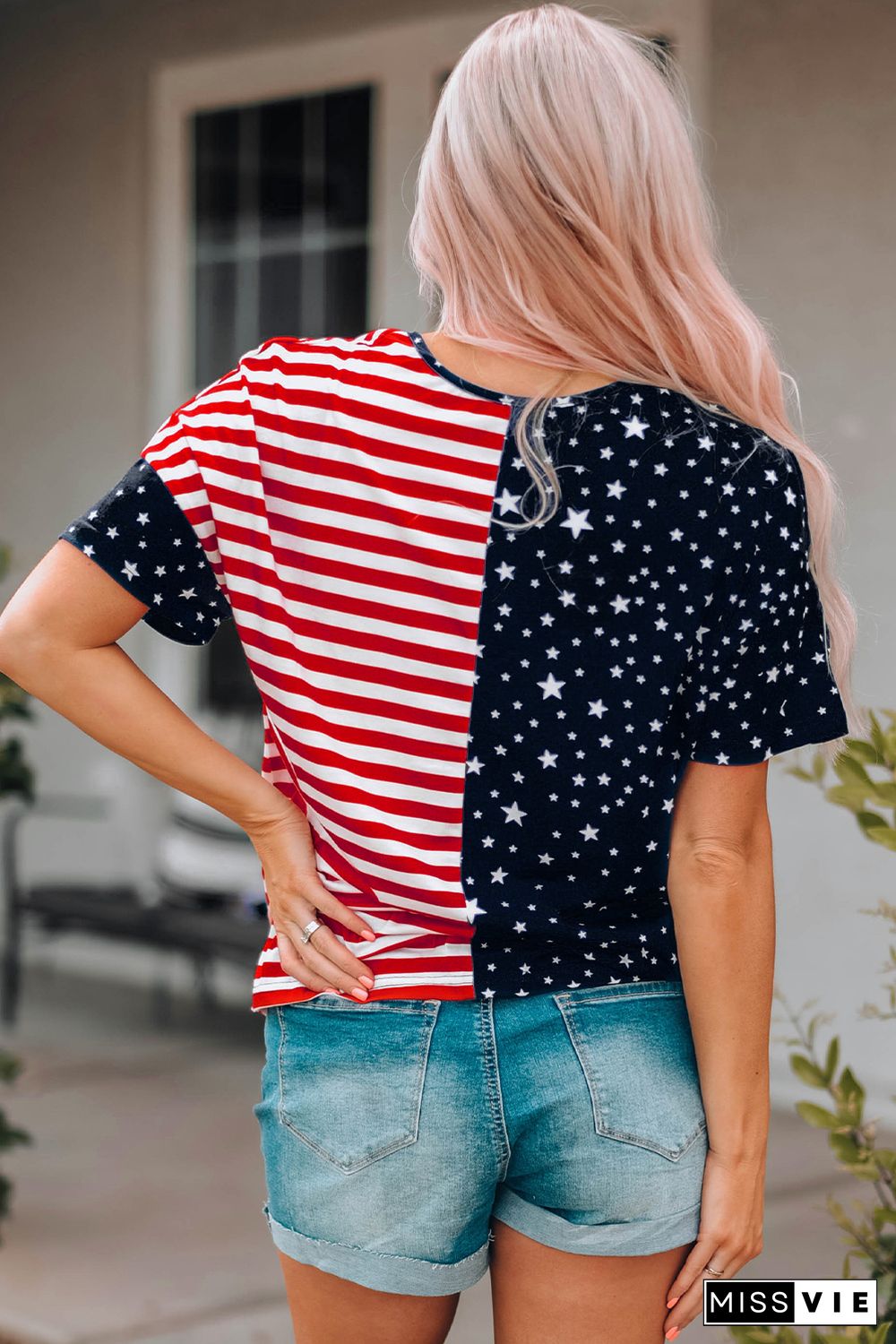 July 4th Stars and Stripes USA Flag Tee