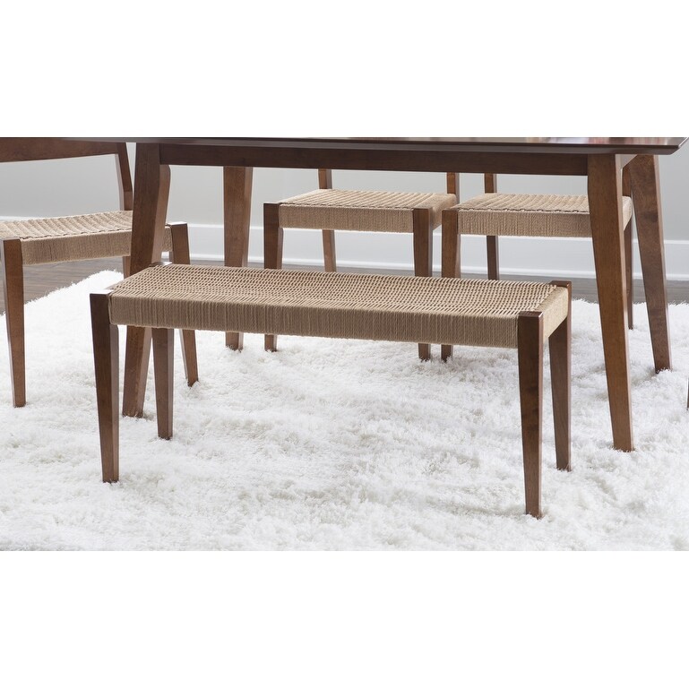 Caelan Basket Weave Dining Bench