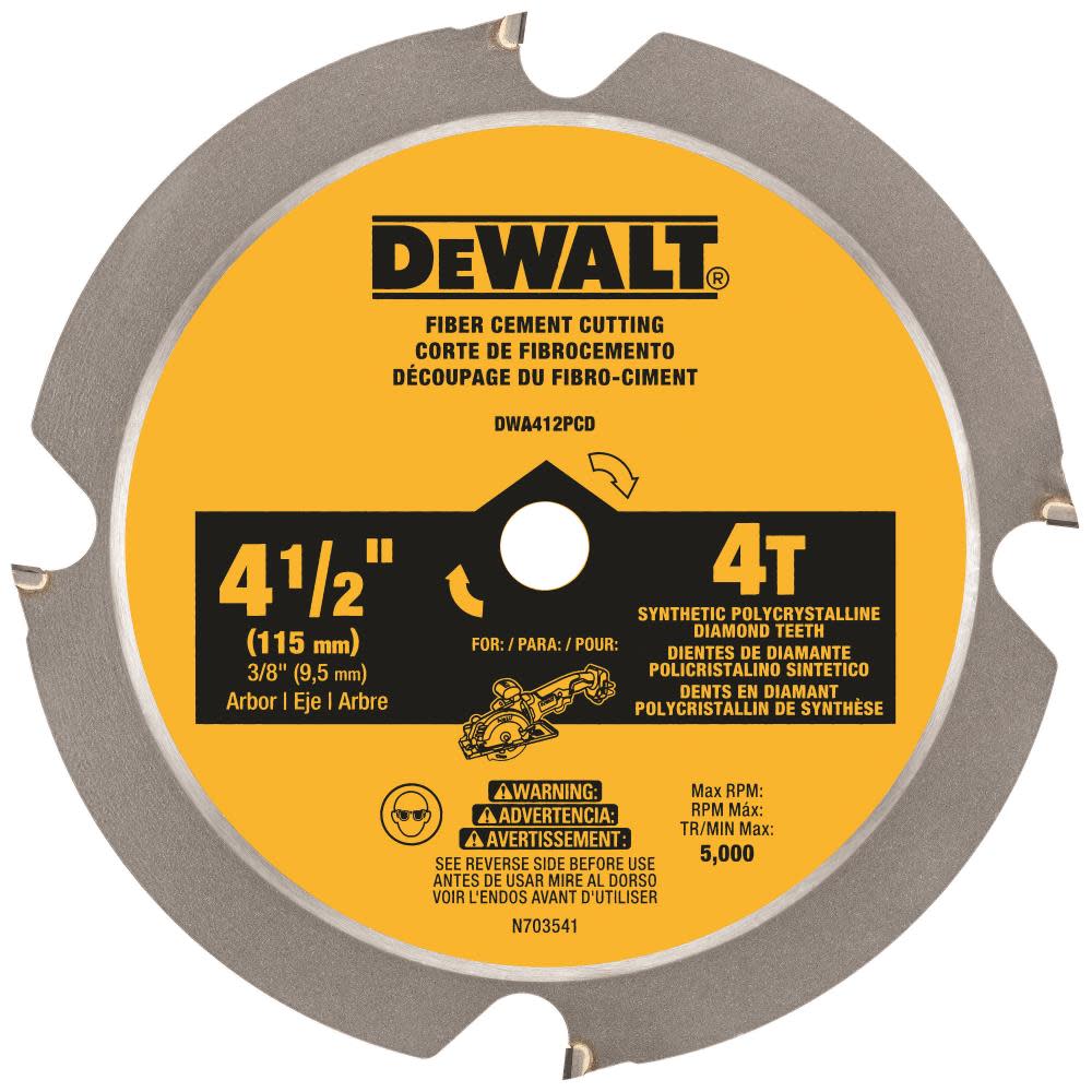 DW 4-1/2 In. 4T PCD Saw Blade DWA412PCD from DW