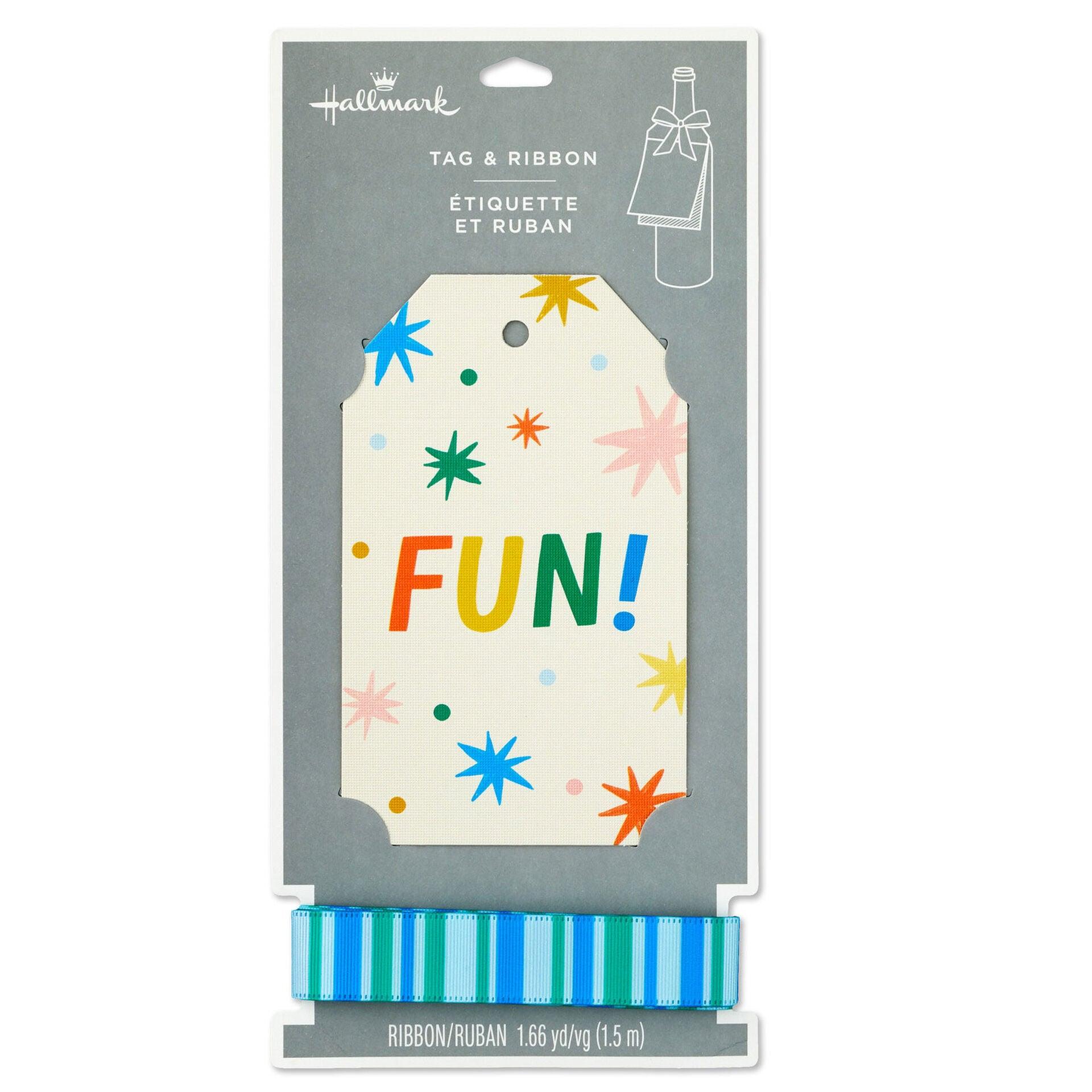 Hallmark  Fun! Large Gift Tag and Ribbon Set