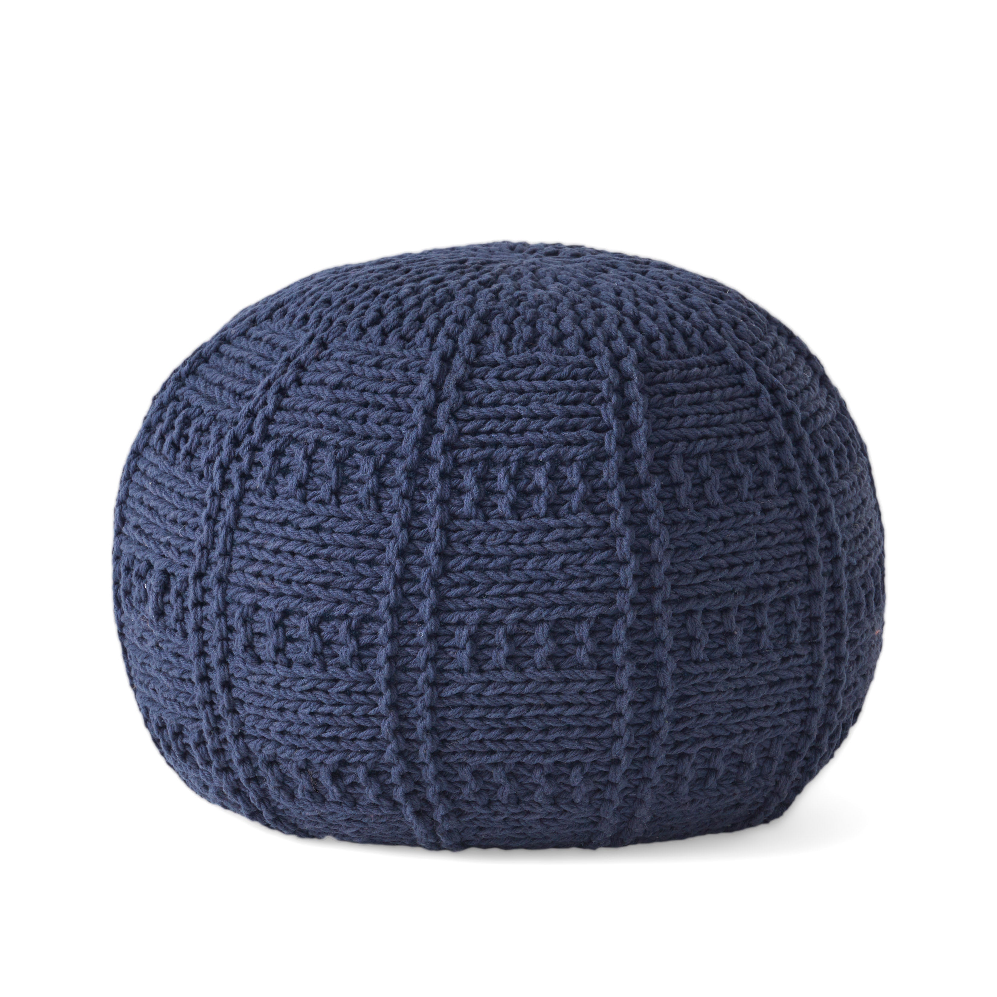 Valentine Handcrafted Modern Fabric Pouf