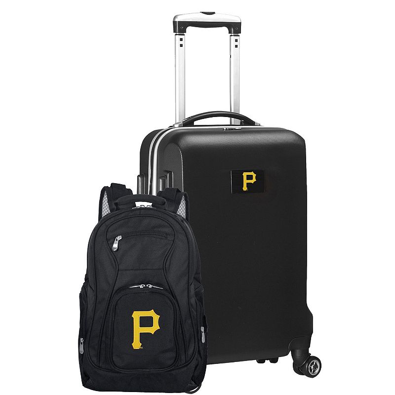 Pittsburgh Pirates Deluxe Wheeled Carry-On Luggage and Backpack Set