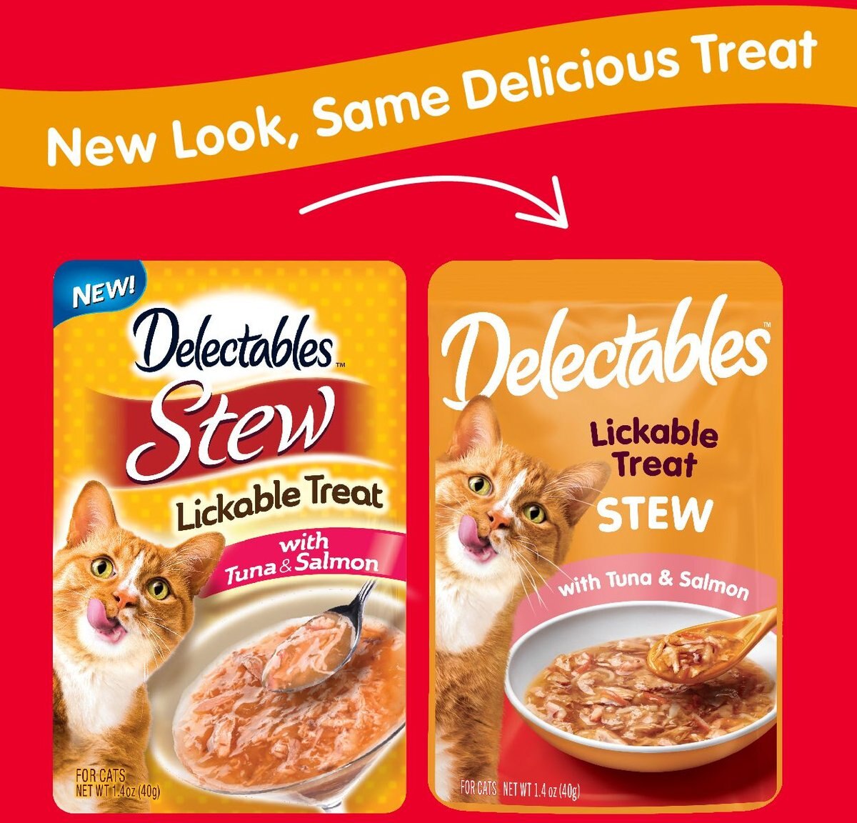 Hartz Delectables Stew Tuna and Salmon Pack Lickable Cat Treats， 1.4-oz pouch， 12 count