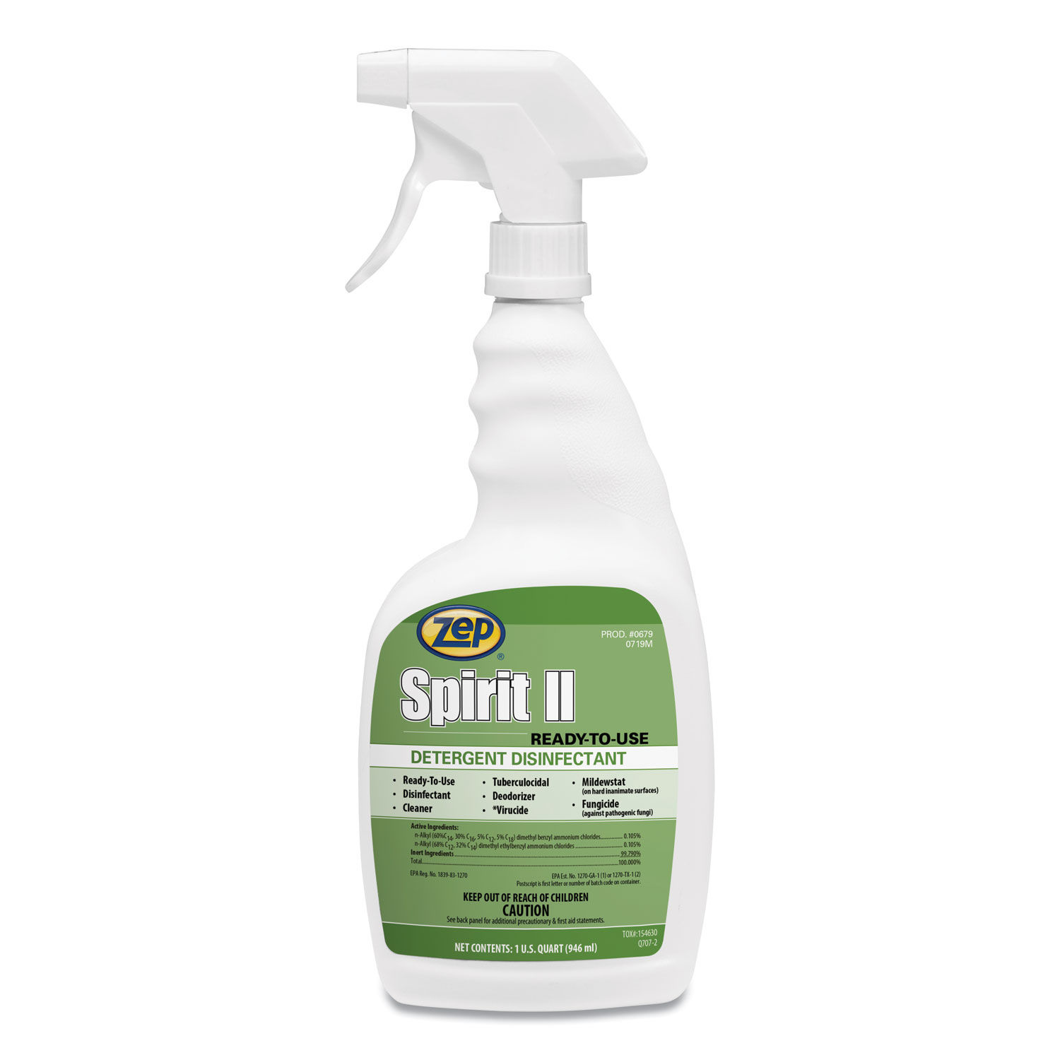 Spirit II Ready-to-Use Disinfectant by Zepandreg; ZPP67909