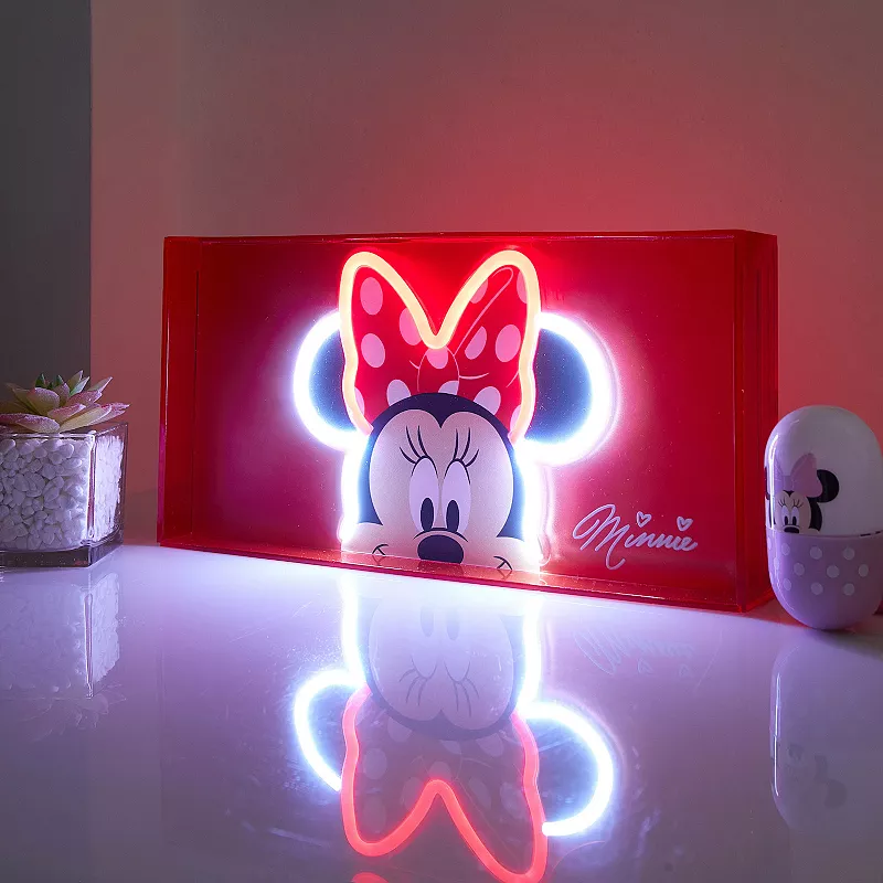 Disney's Minnie Mouse Neon LED Lamp Table Decor by Idea Nuova