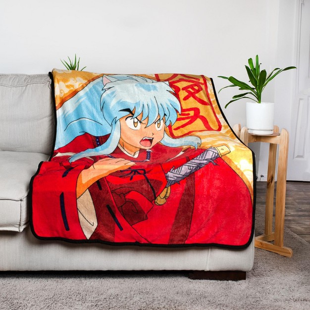 Just Funky Inuyasha Fleece Throw Blanket 45 X 60 Inches