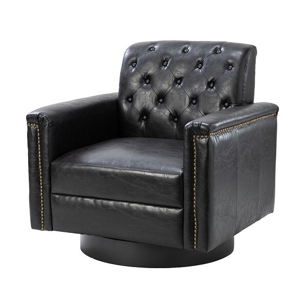 Venus Upholstered Accent Armchair with Button-Tufted Back by HULALA HOME