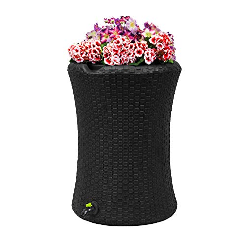 Good Ideas Impressions Eco Nantucket 50 Gallon Rain Saver - Black