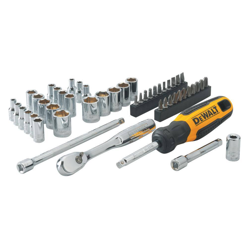 DW 14 in. Drive SAE and Metric Mechanics Tool Set (50-Piece) DWMT81610