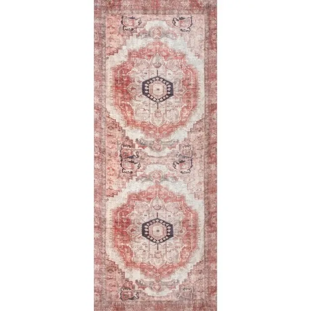 Vintage Medallion Fringe Area Rug -6x27