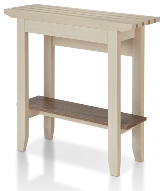 Furniture of America Tamperu Wood 1 Shelf Console Table in Brown Taupe   Transitional   Console Tables   by Homesquare  Houzz