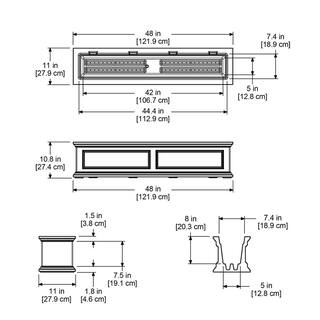 Mayne Fairfield 48 in. x 11 in. Self-Watering Black Polyethylene Window Box 5823B