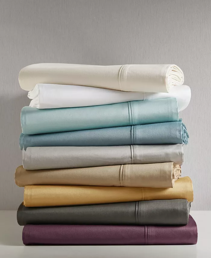 Madison Park 600 Thread Count Pima Cotton Sateen 4-pc Sheet Set， Queen