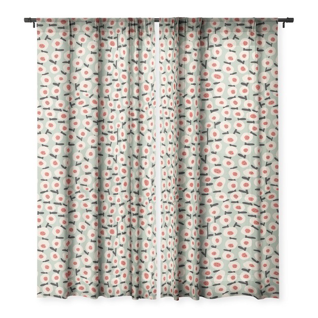 Alisa Galitsyna Dots And Flowers Single Panel Sheer Window Curtain Society6