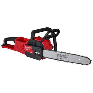 MW M18 FUEL 14 in. 18-Volt Lithium-Ion Electric Battery Chainsaw  M18 FUEL 16 in. Electric Battery Chainsaw (2-Tool) 2727-20C-2727-20