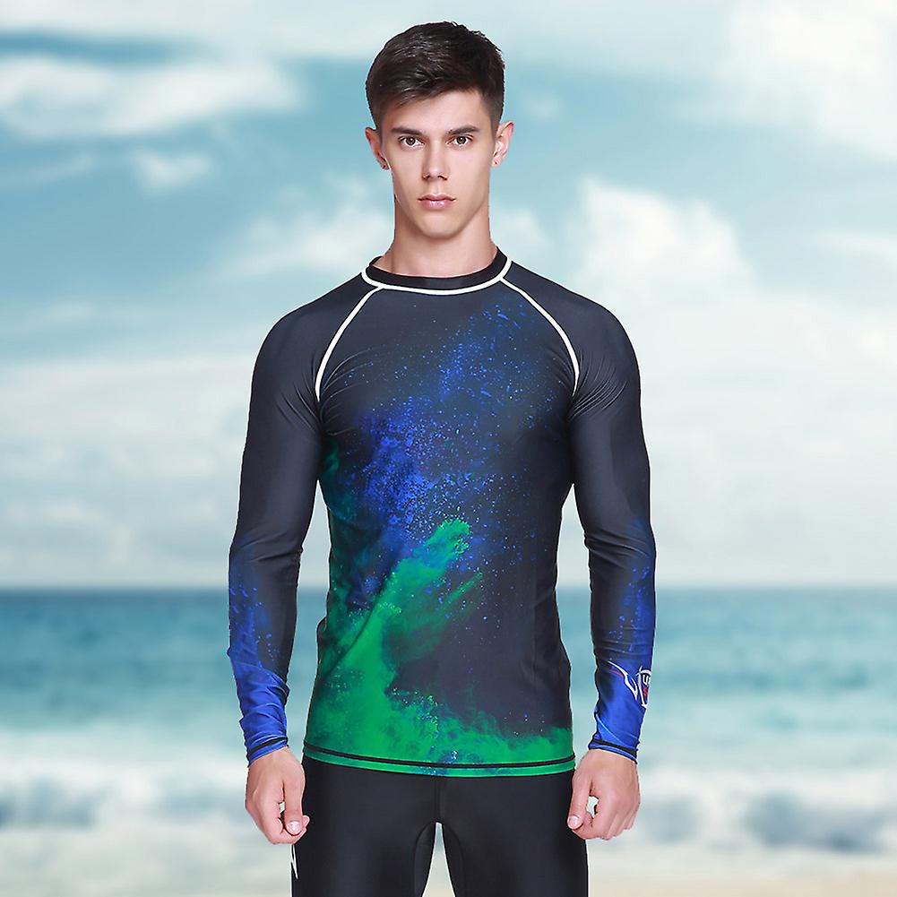 Keep Diving Men UV Protection Breathable Fast Dry Long Sleeves Diving Top Wetsuit Jacket (4XL)