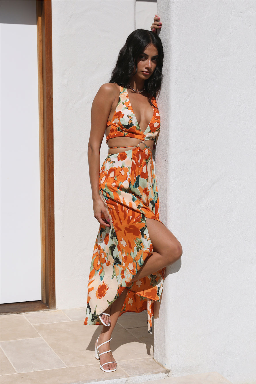 Stepping Out Maxi Dress Orange