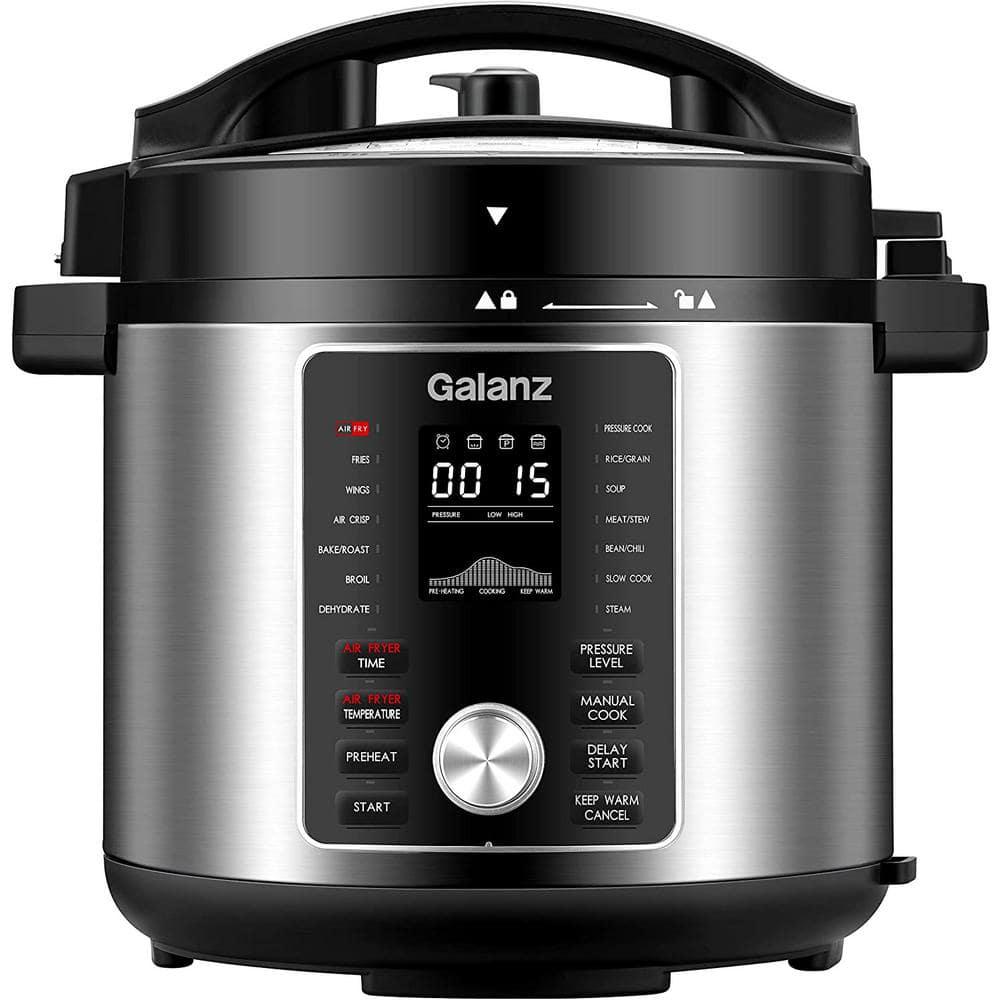 Galanz 6 qt Stainless Steel Electric Pressure Cooker and Air Fryer