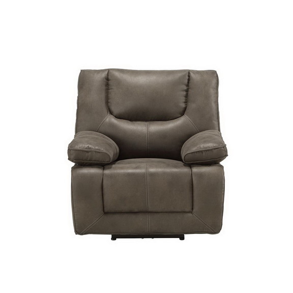 Acme Harumi Loveseat (Power Motion)  Gray Leather ...