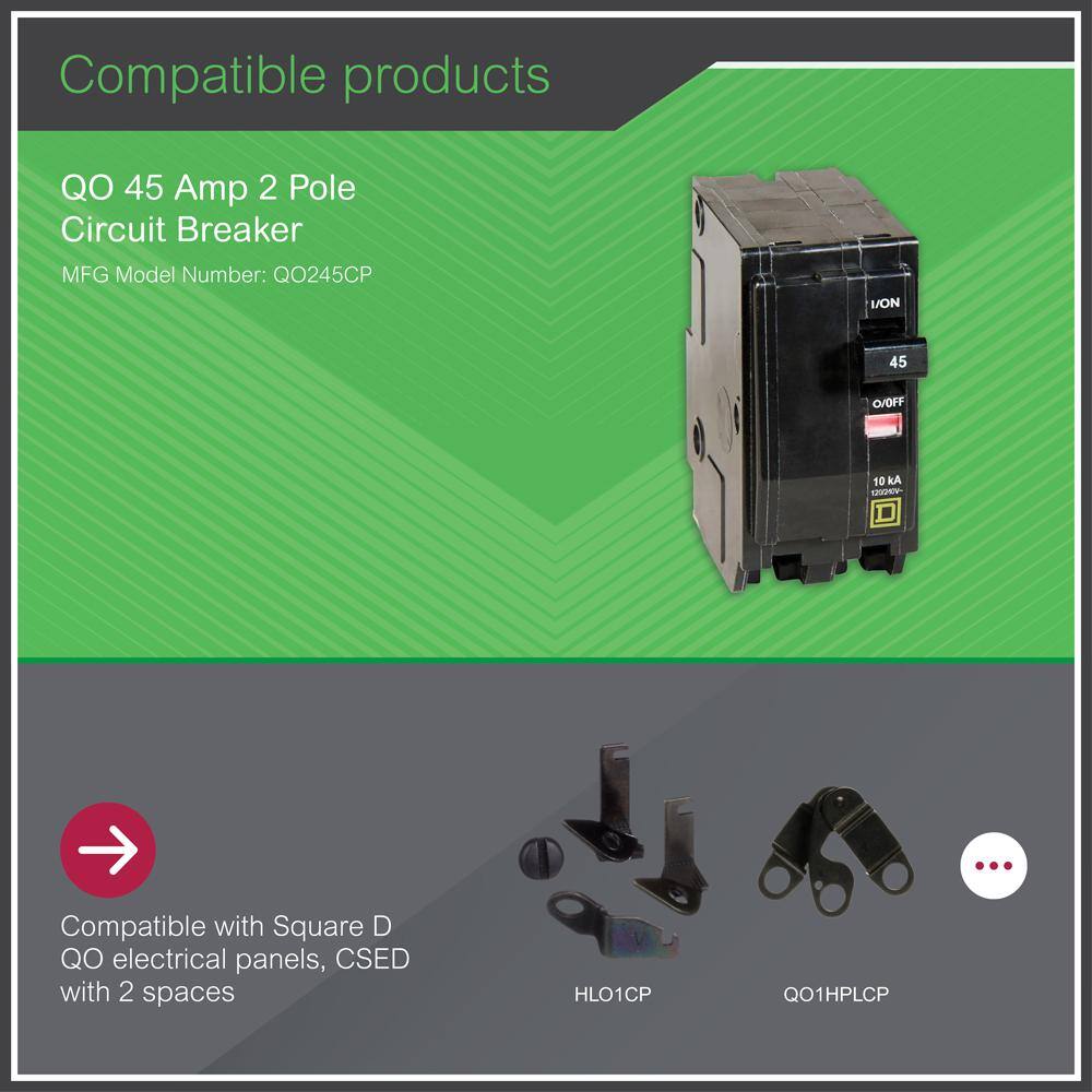 Square D QO 45 Amp 2-Pole Circuit Breaker QO245CP