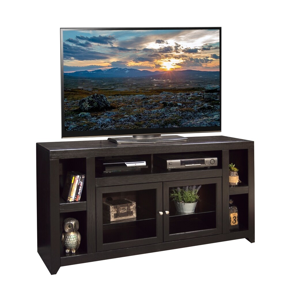 Bridgevine Home 65 inch TV Stand Console for TVs up to 75 inches  No Assembly Required