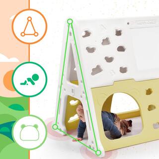 TIRAMISUBEST Light Green 5-in-1 Toddler Freestanding Climber Playset PPXY300099AAF