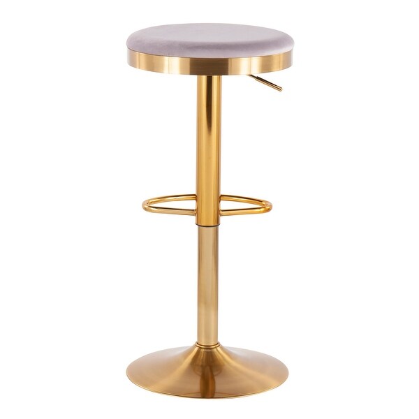 Silver Orchid Goddard Gold Adjustable Bar Stool (Set of 2)