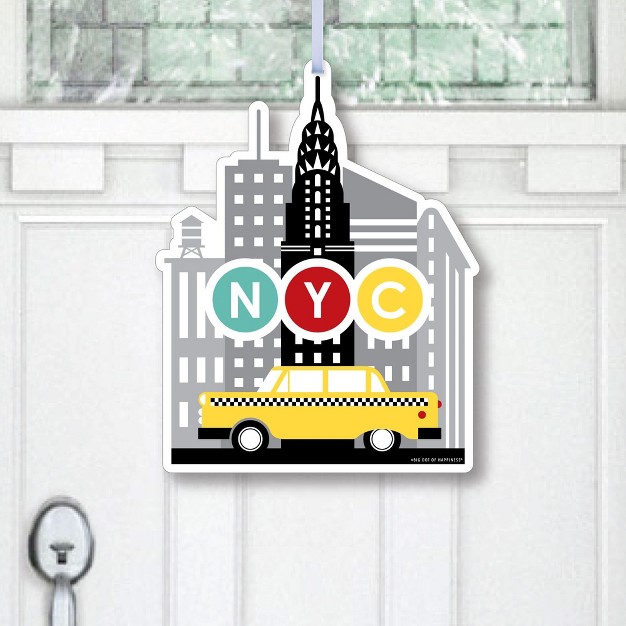 Big Dot Of Happiness Nyc Cityscape Hanging Porch New York City Party Outdoor Decorations Front Door Decor 1 Piece Sign