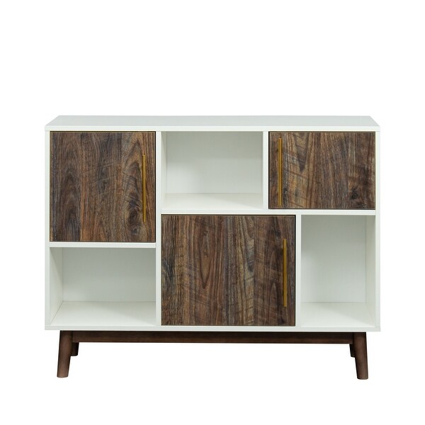 Multi-purpose storage cabinet with display stand and door