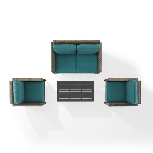 Prescott 4Pc Outdoor Wicker Conversation Set