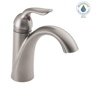 Delta Lahara Single Hole Single-Handle Bathroom Faucet with Metal Drain Assembly in Stainless 538-SSMPU-DST