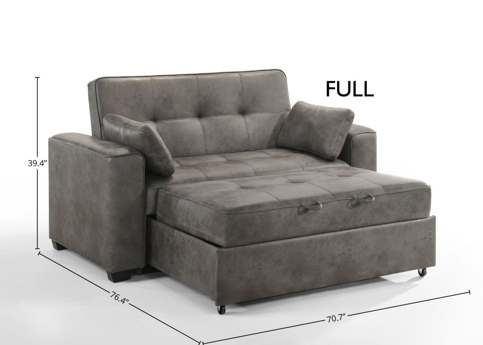 Brooklyn Sofa Sleeper  Stone   Contemporary   Sleeper Sofas   by D ampD Companies  Houzz