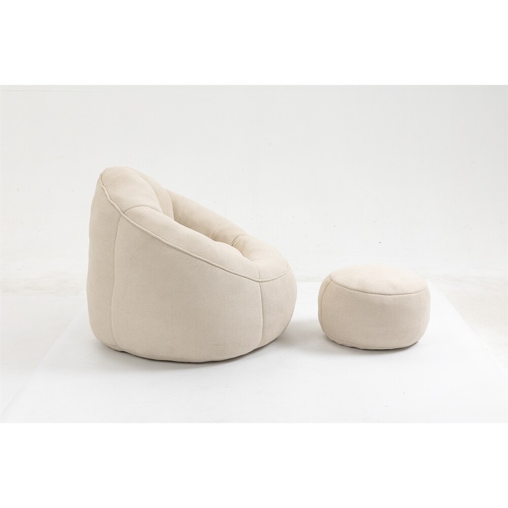 Bean Bag Sofa Chair With Footrest