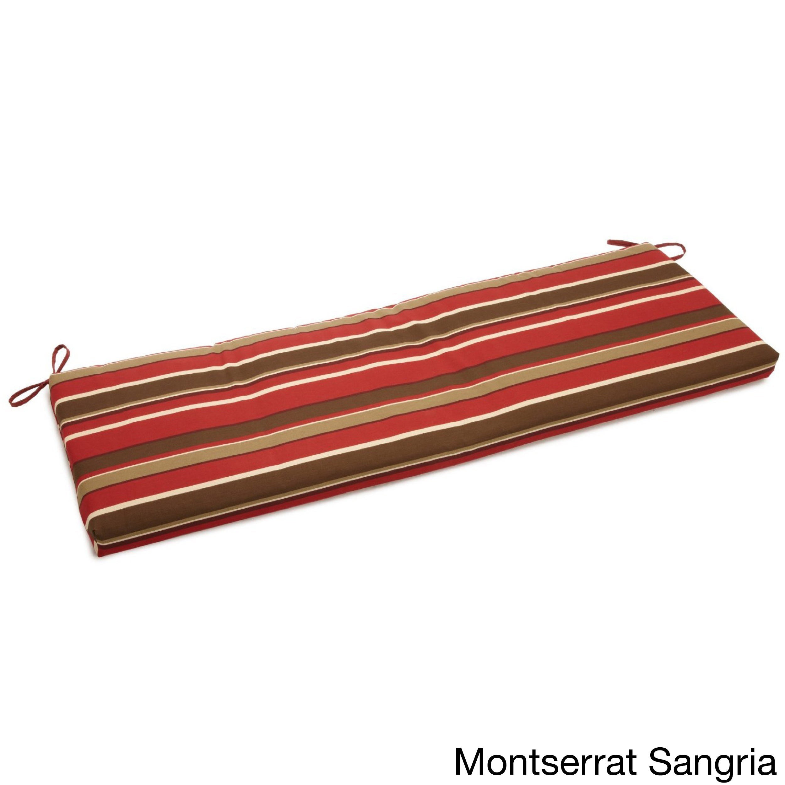 Blazing Needles  60-inch Designer Outdoor Bench Cushion Montflueri Sangria