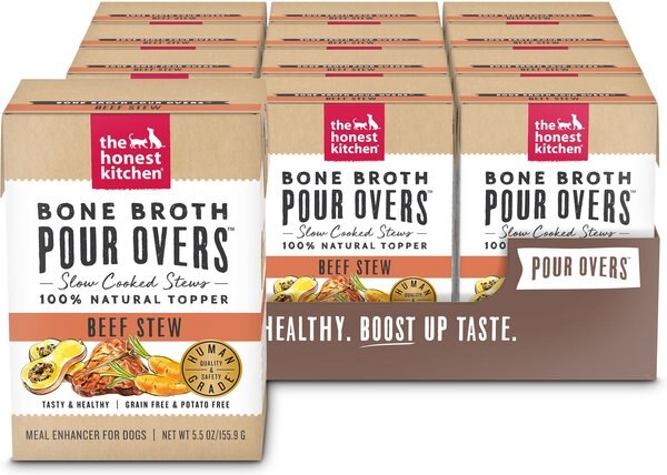 The Honest Kitchen Bone Broth POUR OVERS Beef Stew Wet Dog Food Topper