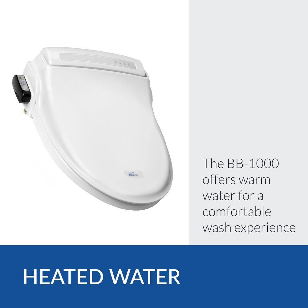 BIO BIDET BB-1000 Supreme Electric Bidet Seat for Elongated Toilets in White BB-1000E