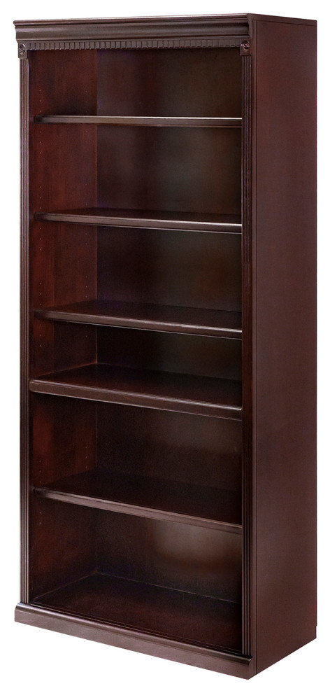 Huntington Club 72 quotWood Bookcase  Storage Cabinet  Office Shelves   Traditional   Bookcases   by Martin Furniture  Houzz