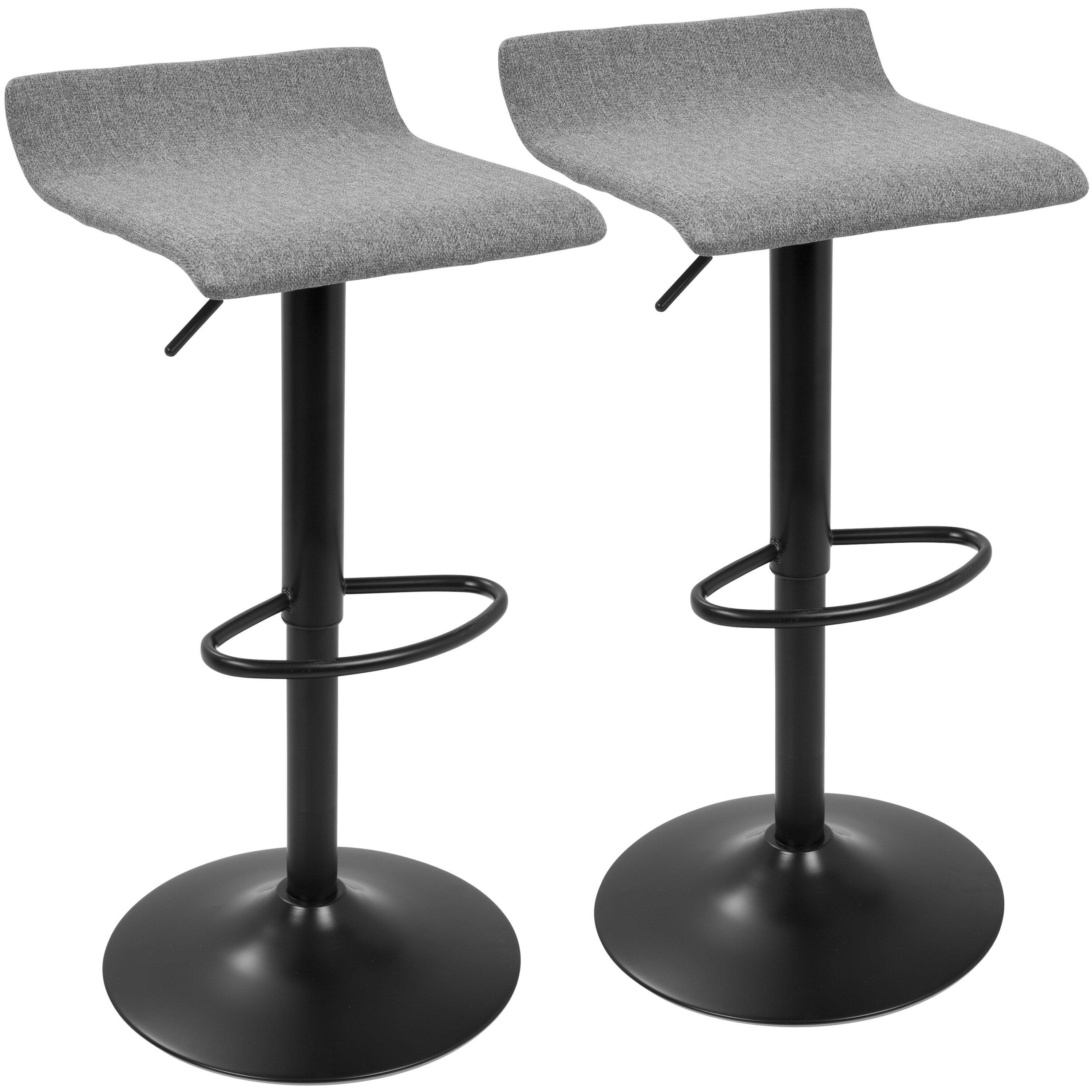 Ale XL Contemporary Adjustable Swivel Bar Stool (Set of 2)