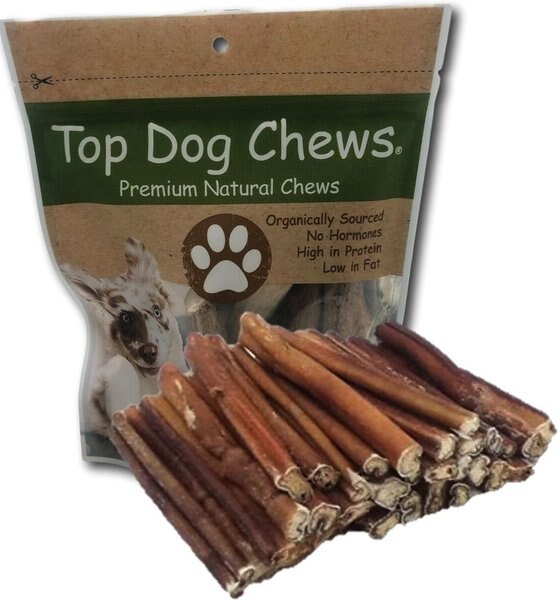 Top Dog Chews Jumbo Bully Sticks Dog Treats， 6-in