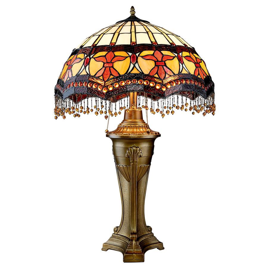 Design Toscano Victorian Parlor Tiffany-Style Stained Glass Table Lamp