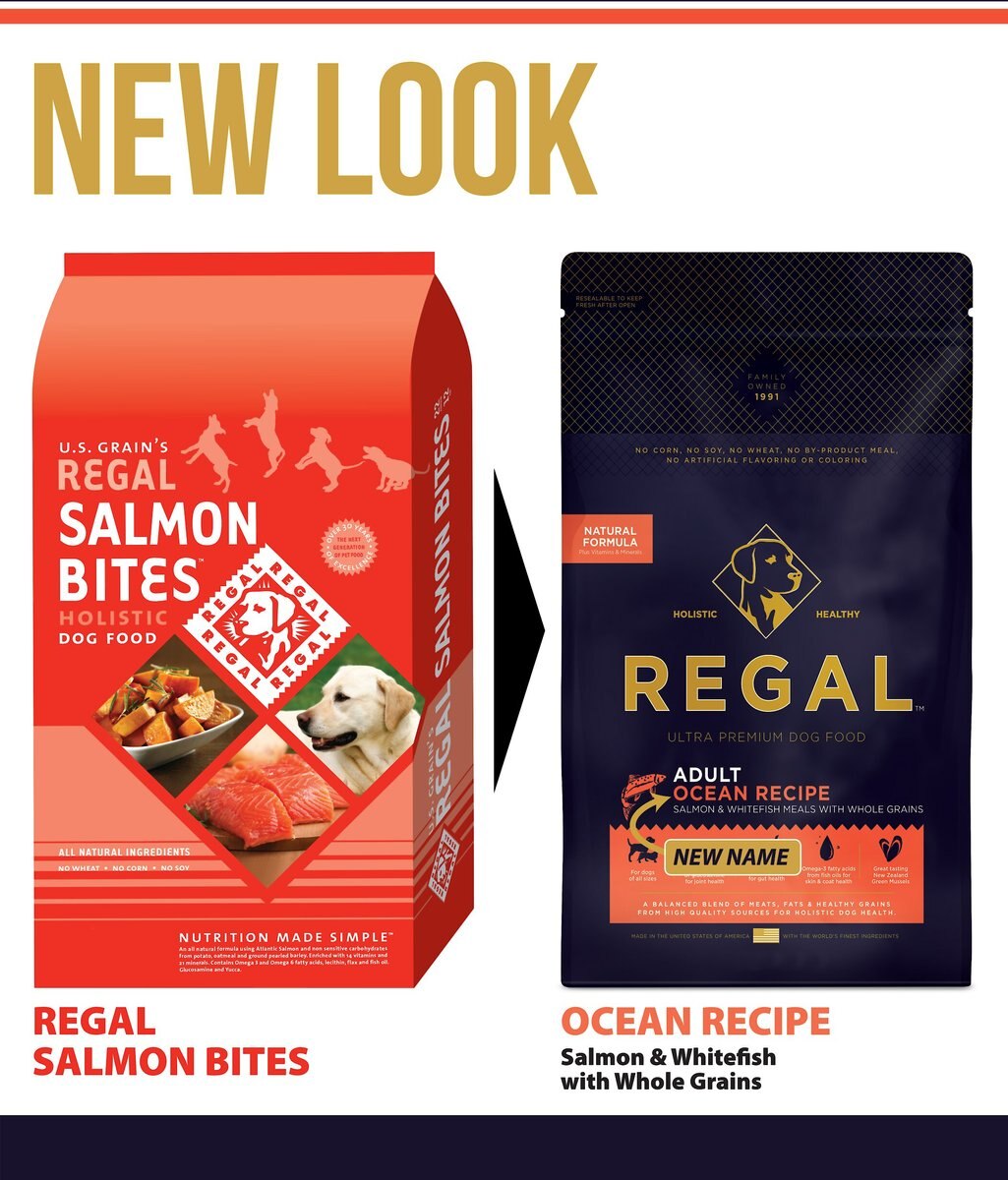 Regal Pet Foods Ocean Recipe Salmon and Whitefish Meals Whole Grains Adult Dry Dog Food